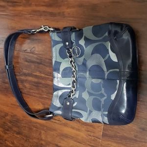 Coach purse, navy blue